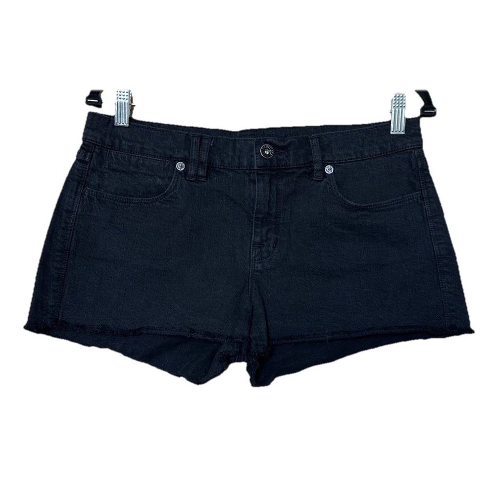 Madewell Women's Black Denim Shorts Size 28 Cut Off Raw Frayed Hem Summer